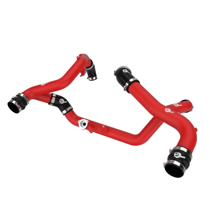 aFe 20-23 Ford Explorer ST V6 3.0L (tt) BladeRunner Aluminum Hot and Cold Charge Pipe Kit – Red