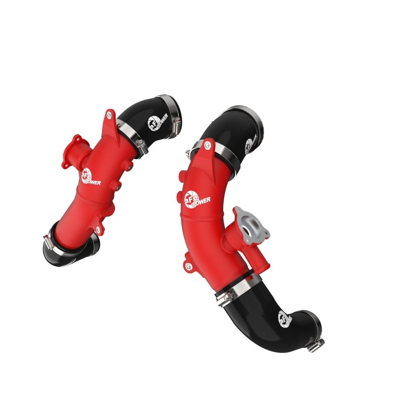 aFe 2022 Toyota Land Cruiser (J300) V6-3.5L (tt) BladeRunner 2.5in Aluminum Hot Charge Pipe – Red