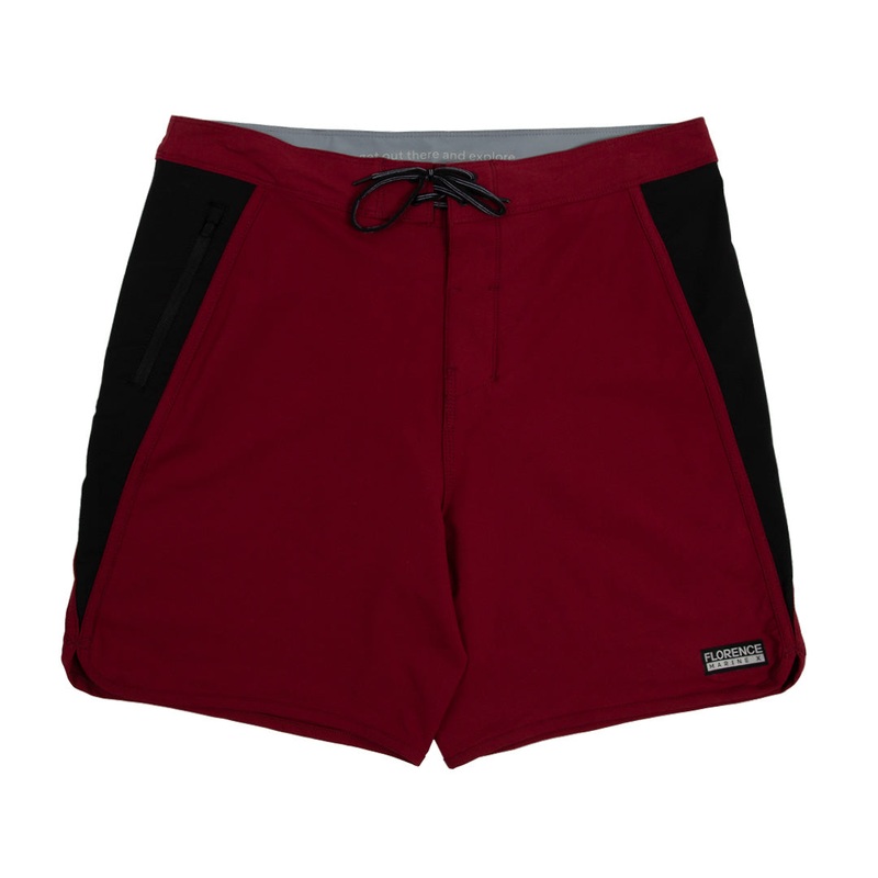 Florence – Block Boardshort / Maroon Black