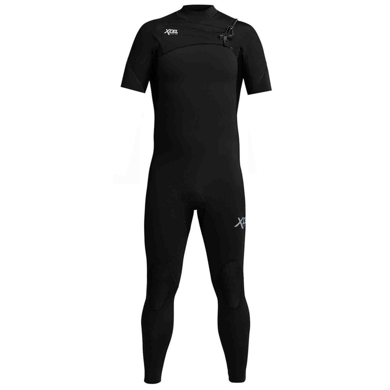 MENS XCEL COMP -SHORT SLEEVE WETSUIT (BLACK) – CHEST ZIP