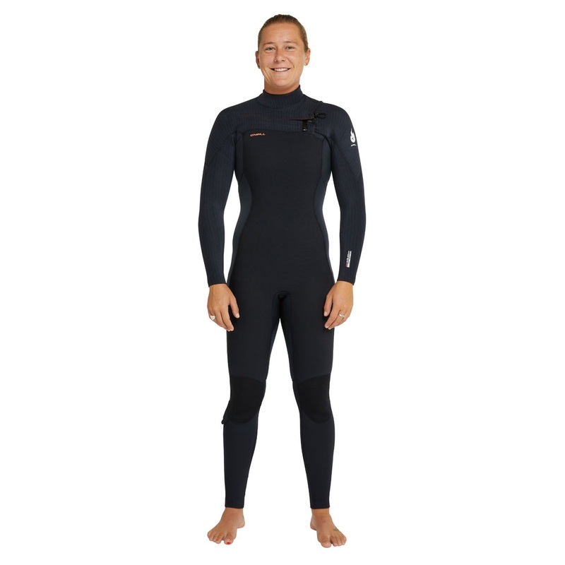 O’neill Womens Hyperfreak Fire 3/2mm Steamer (Chest Zip) – Black