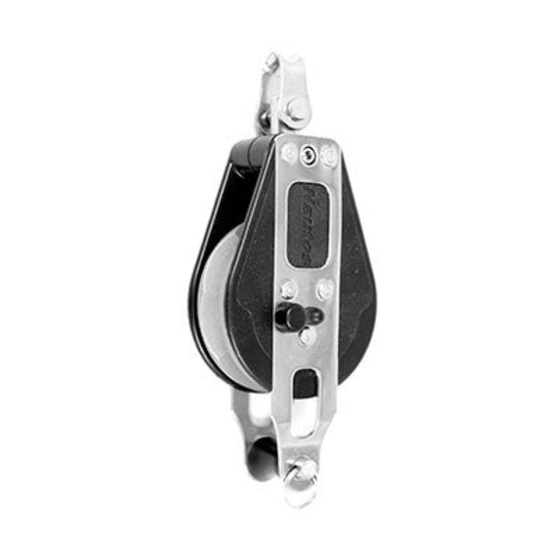 92711 – SINGLE SWIVEL RATCHET BLOCK WITH BECKET -SAILBOAT HARDWARE