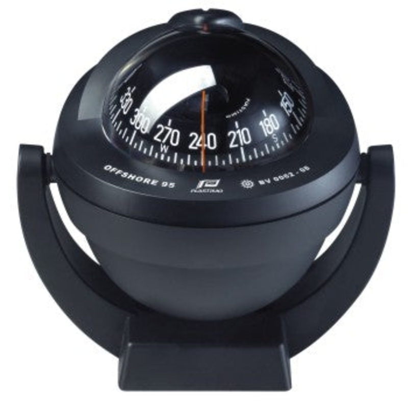 Plastimo Offshore 95 Compass Black with Conical Card. Bracket Mount