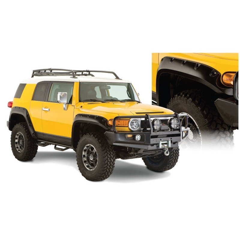Bushwacker 07-14 Toyota FJ Cruiser Pocket Style Flares 4pc – Black MV50604606