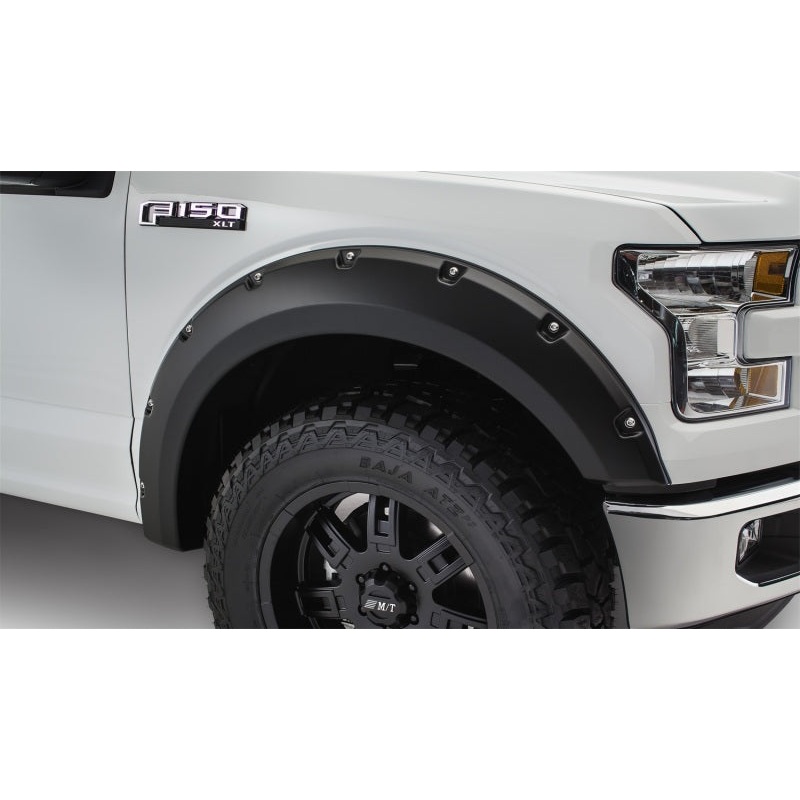 Bushwacker 15-17 Ford F-150 Pocket Style Flares 2pc Not Compatible w/ Technology Package 68T – Black MV50598255