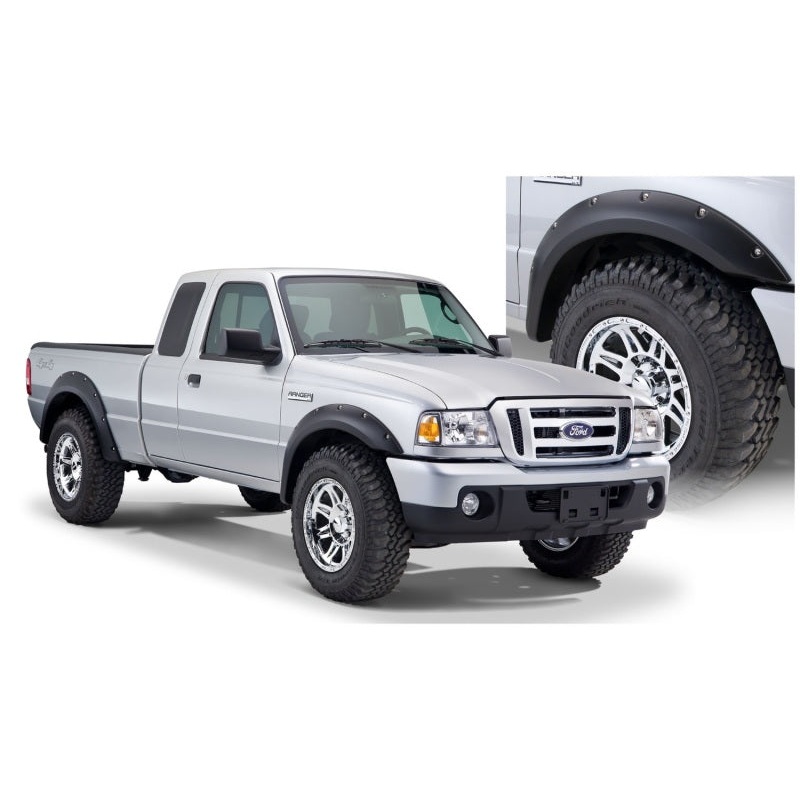 Bushwacker 93-11 Ford Ranger Styleside Pocket Style Flares 4pc 72.0/84.0in Bed – Black MV50598213