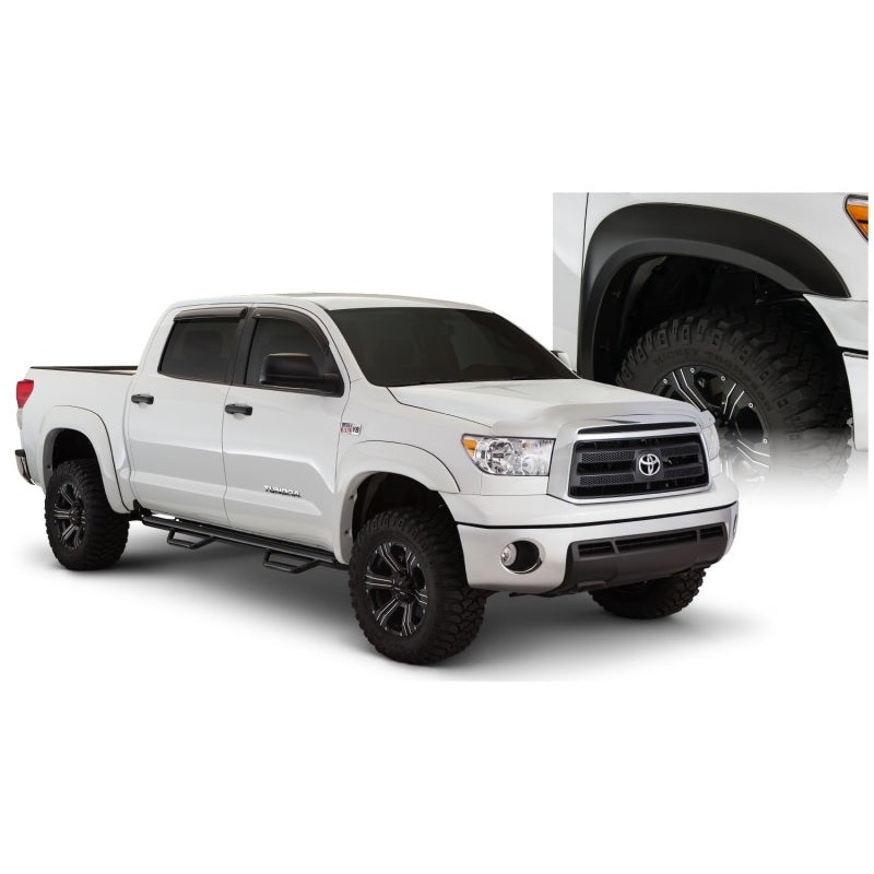 Bushwacker 07-13 Toyota Tundra Fleetside Extend-A-Fender Style Flares 4pc – Black MV50598176