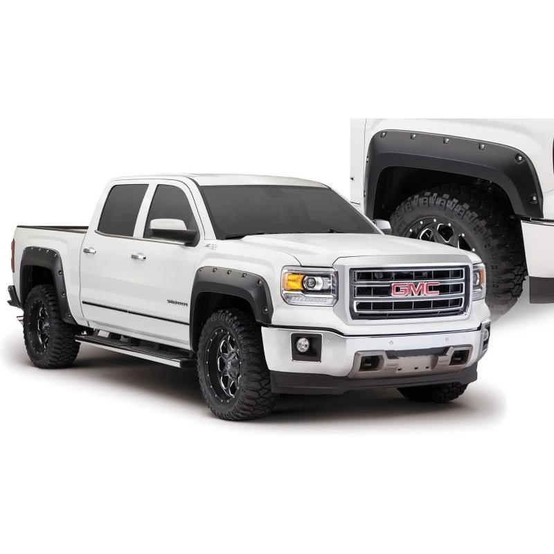 Bushwacker 16-18 GMC Sierra 1500 Pocket Style Flares 4pc – Black MV50598069