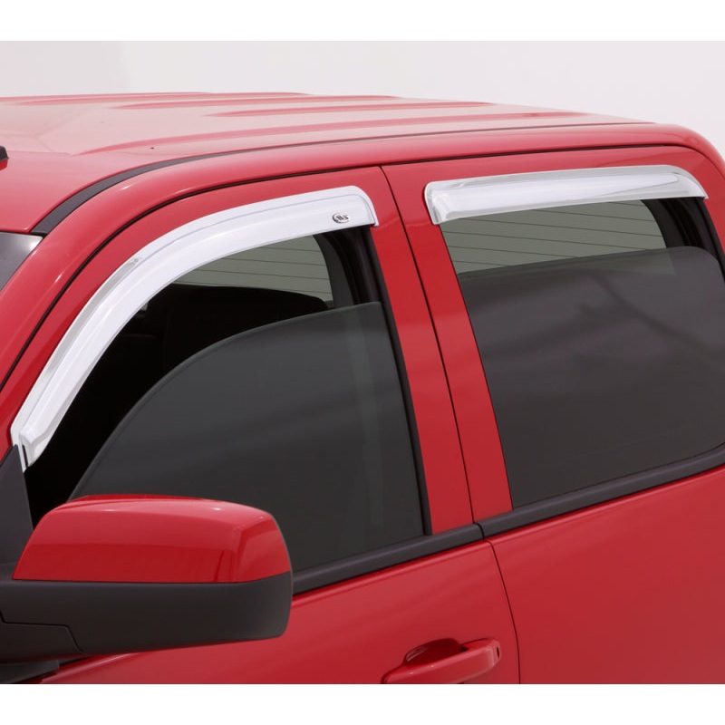 AVS 04-15 Nissan Titan Crew Cab Ventvisor Outside Mount Front & Rear Window Deflectors 4pc – Chrome