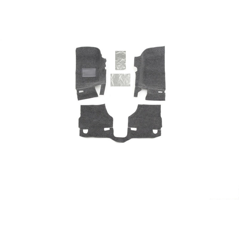BedRug 07-10 Jeep JK 2Dr Front 3pc Floor Kit (Incl Heat Shields)