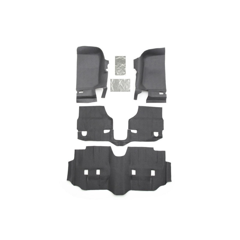 BedRug 07-16 Jeep JK Unlimited 4Dr Front 4pc BedTred Floor Kit (Incl Heat Shields)