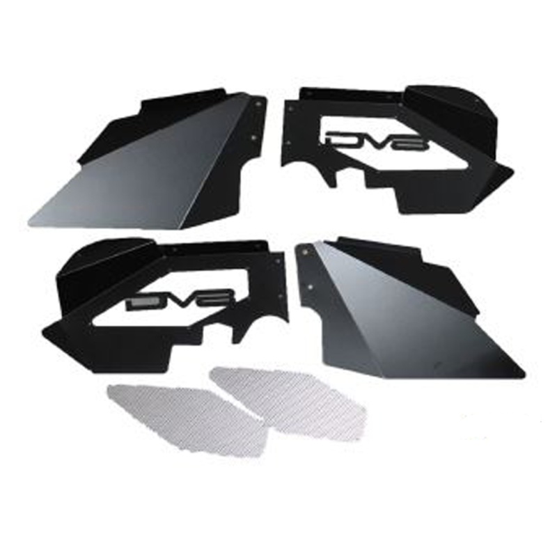 DV8 Offroad 07-18 Jeep Wrangler JK Front Aluminum Inner Fender – Black
