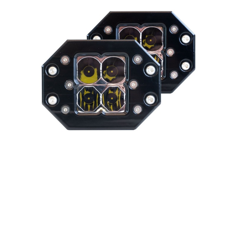 Heretic Quattro Flush Mount LED Pod Light – Pair Pack