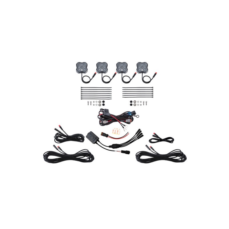 Diode Dynamics RGBW Rock Light Installer Kit w/Controller (4-pack)