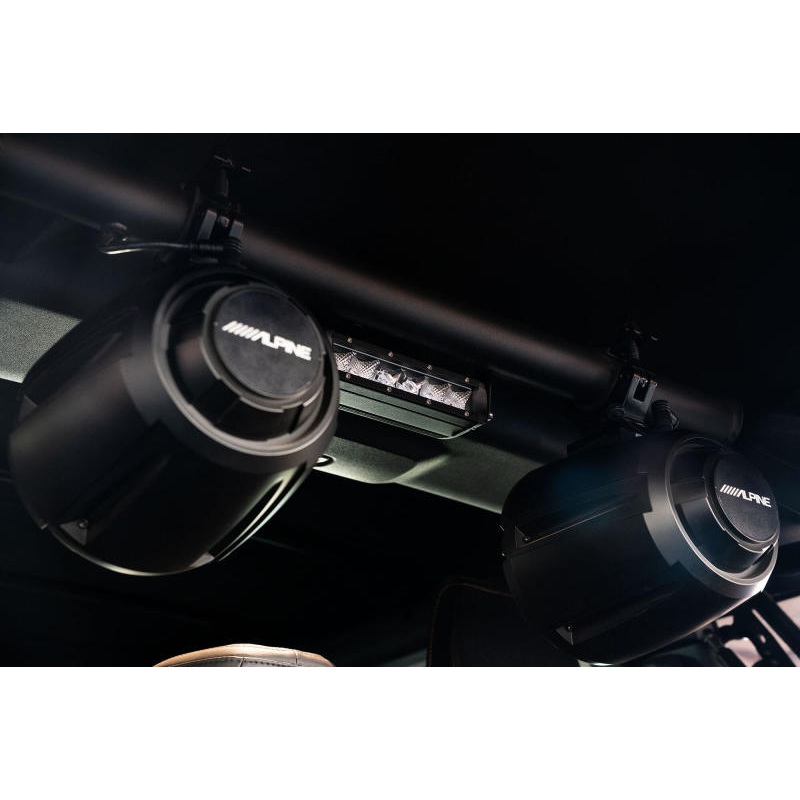 DV8 Offroad 21-22 Ford Bronco 4dr Rear Speaker & Light Mount Bar