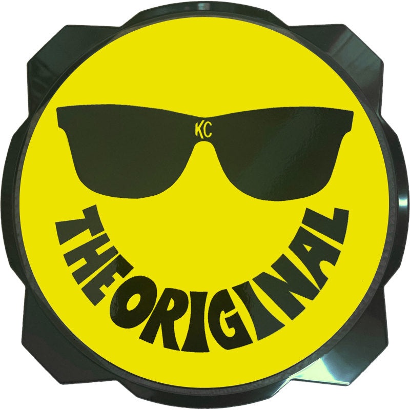 KC HiLiTES 6in. Hard Cover for Gravity Pro6 LED Lights (Single) – Smiley Face- Yellow/Black KC Logo
